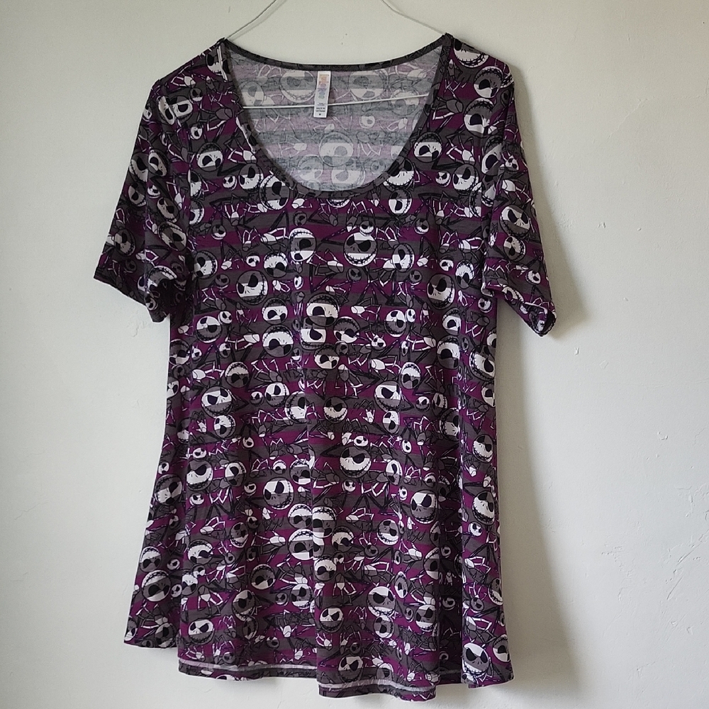 LuLaRoe 'A Nightmare Before Christmas' Purple and Black Dress
